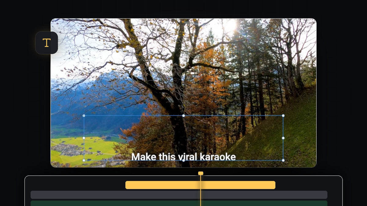 White caption text on a mountain video in Premiere Pro, styled like Ali Abdaal Shorts captions
