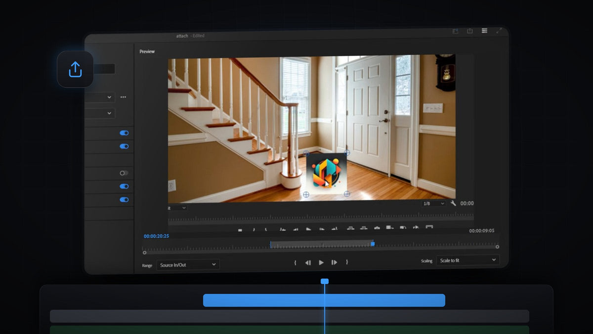 Premiere Pro Export screen with Source In/Out range selected for exporting part of a video