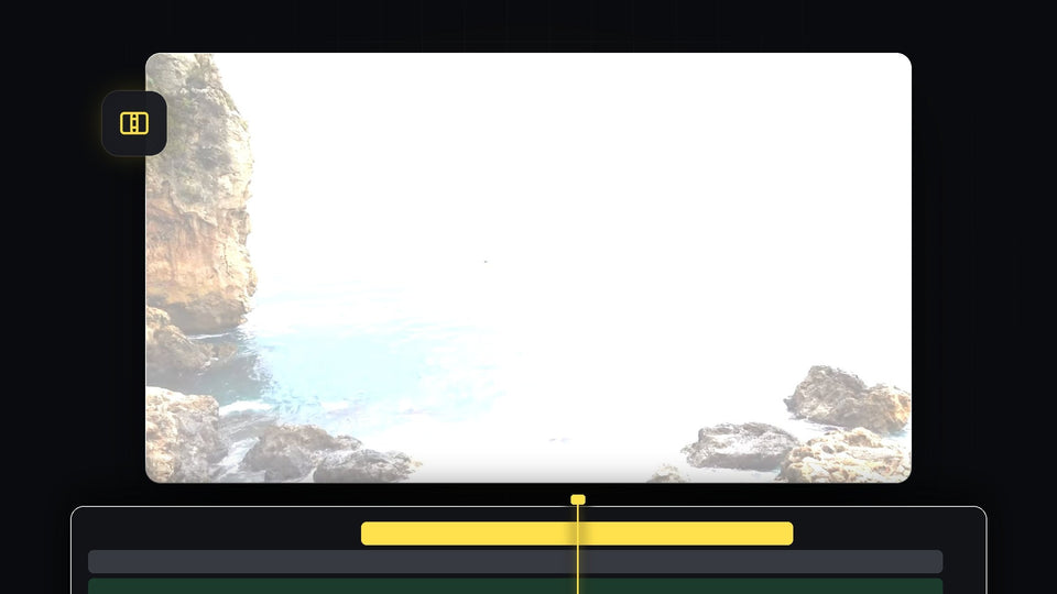 Seaside shot blown out to white by a flash transition in Premiere Pro