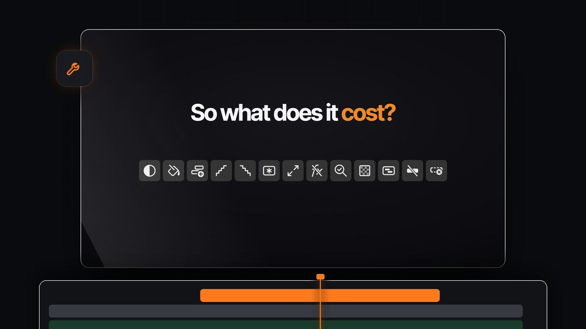All 13 Mako tool buttons for Premiere Pro in one row under the question so what does it cost