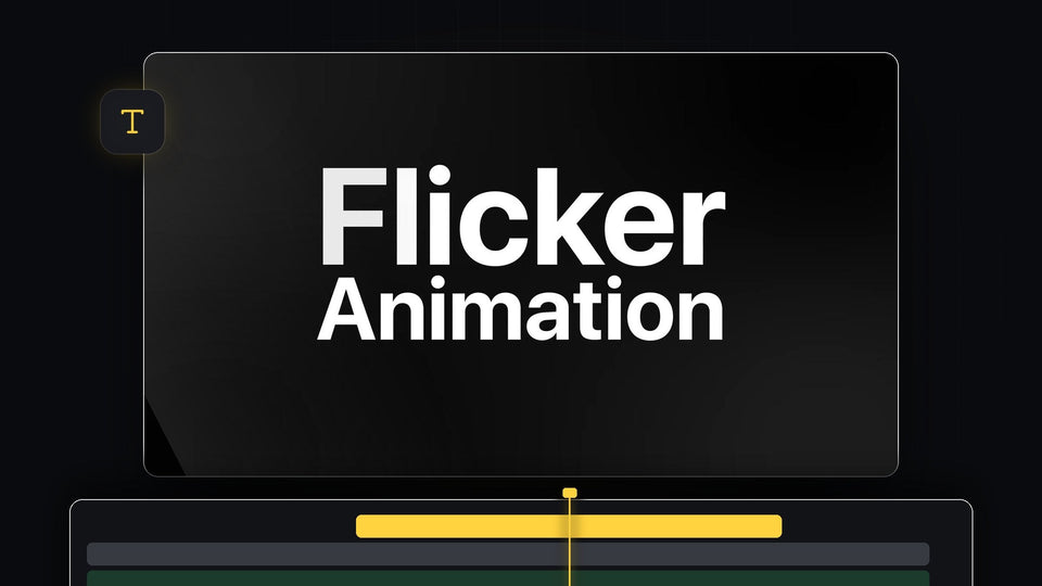 White Flicker Animation title text on a dark background for a Premiere Pro text flicker effect