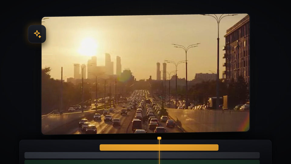 City highway at sunset with heavy traffic, footage used to make a timelapse in Premiere Pro
