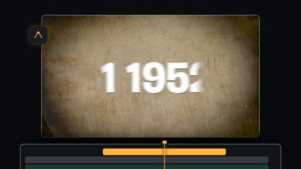 Motion blurred years scrolling across an old paper texture, the timeline scrolling animation in Premiere Pro