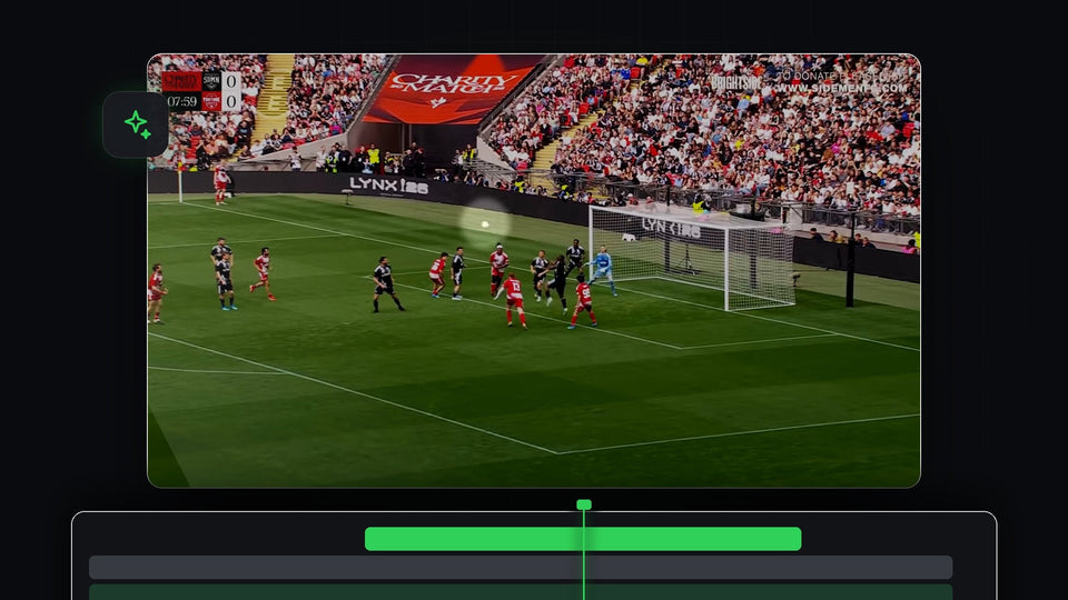 A football match with players on the pitch, the kind of busy shot where a mask needs manual tracking in Premiere Pro
