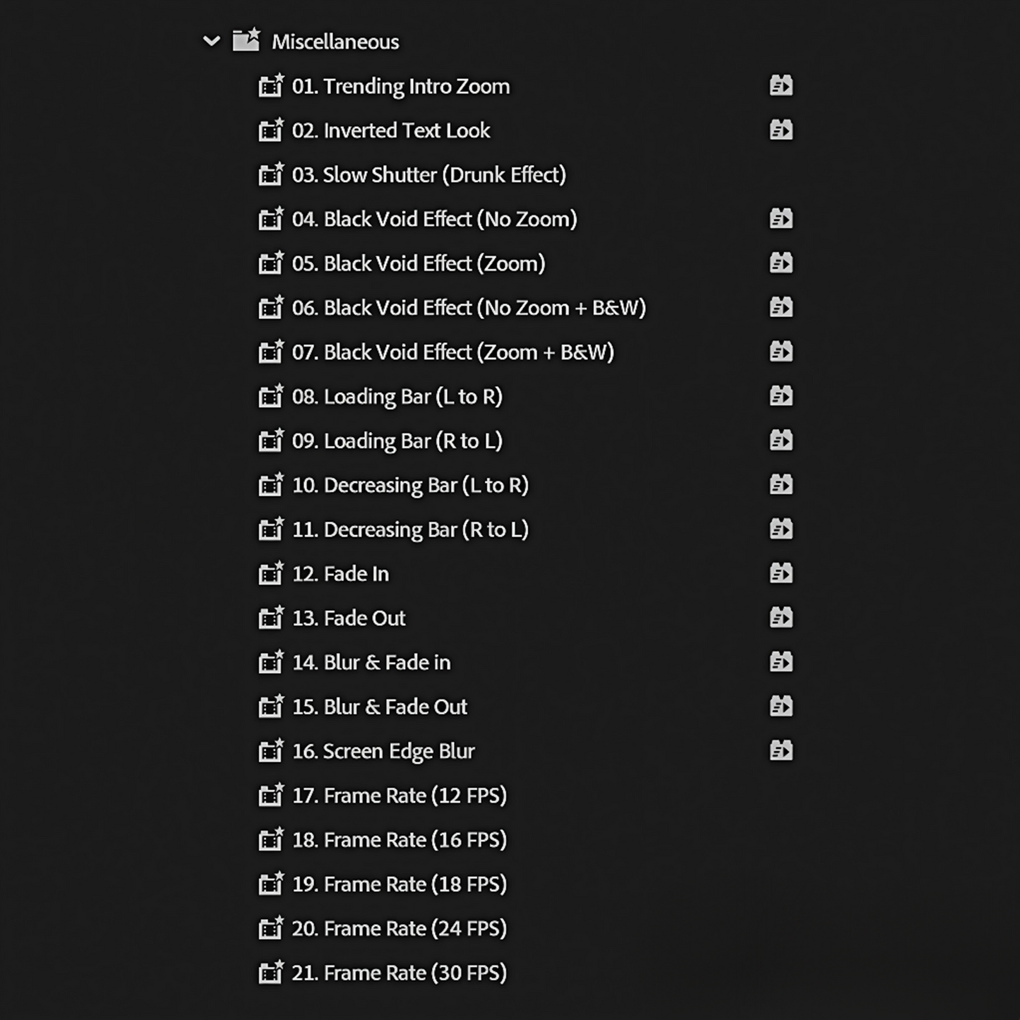 Ultimate Premiere Pro Presets Pack