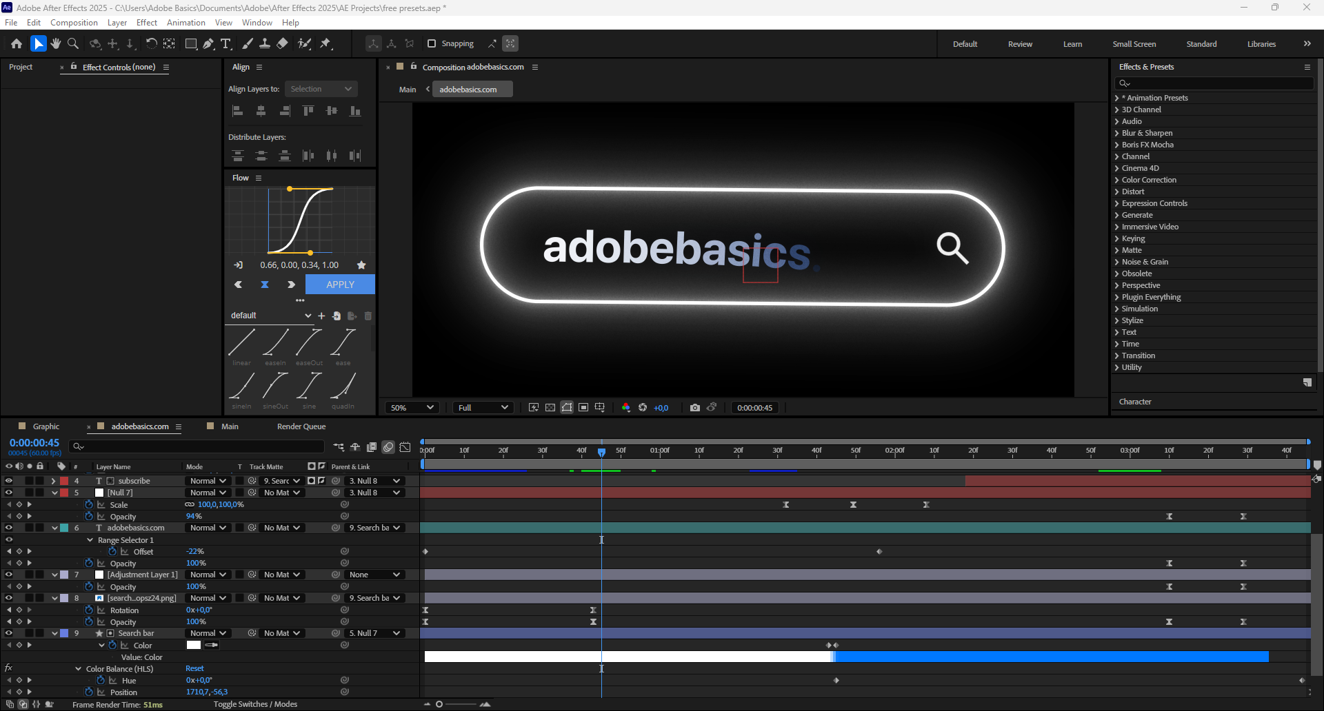 Animations prédéfinies gratuites