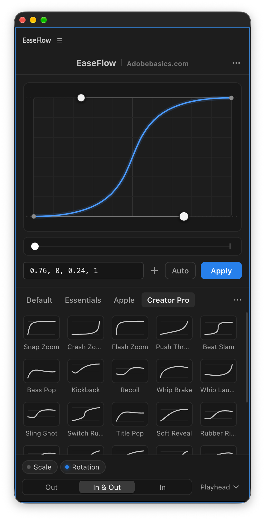 EaseFlow – Smooth Easing for Premiere Pro