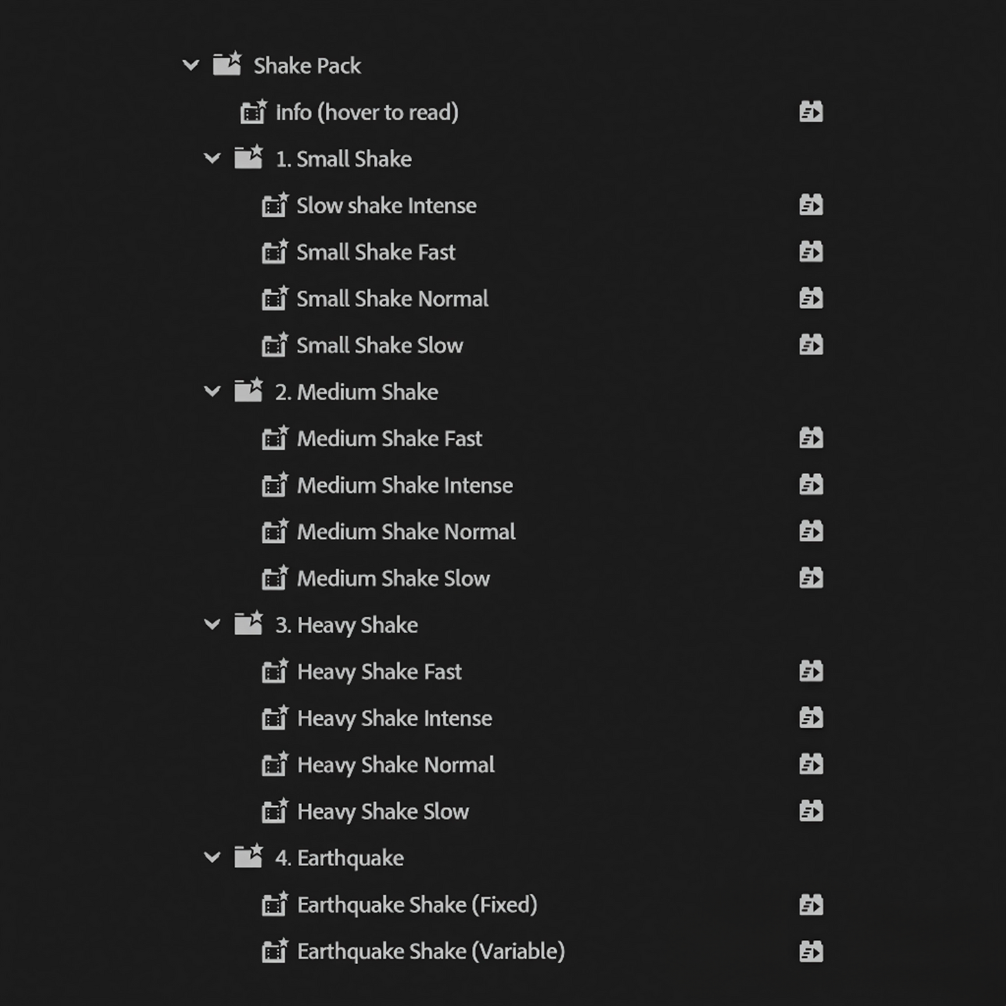 Premiere Pro Screen Shake Pack