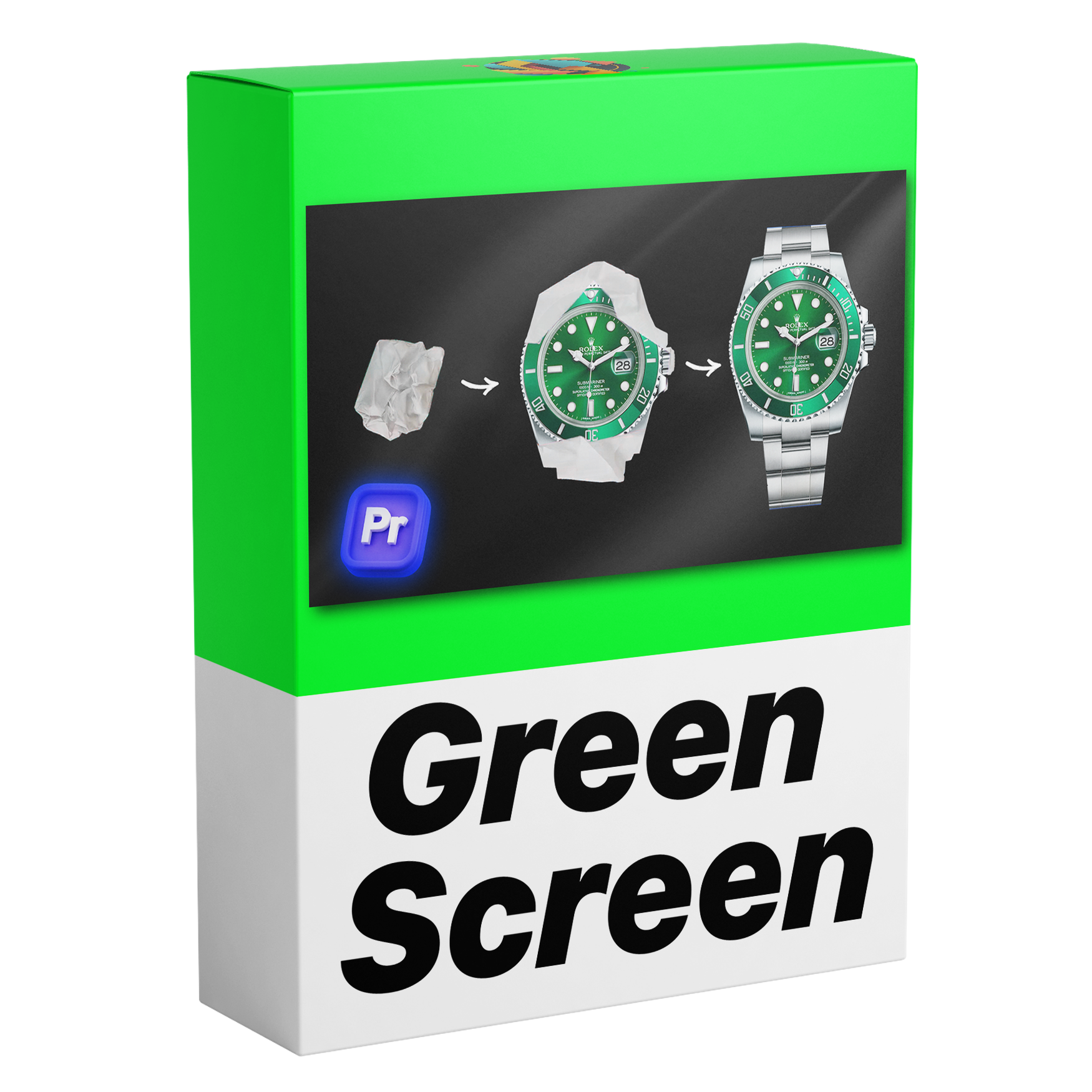 Paper Unfold Green Screen