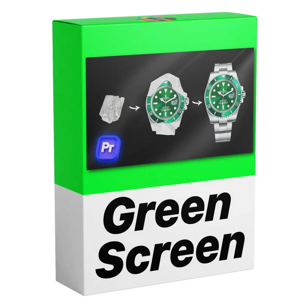 Paper Unfold Green Screen