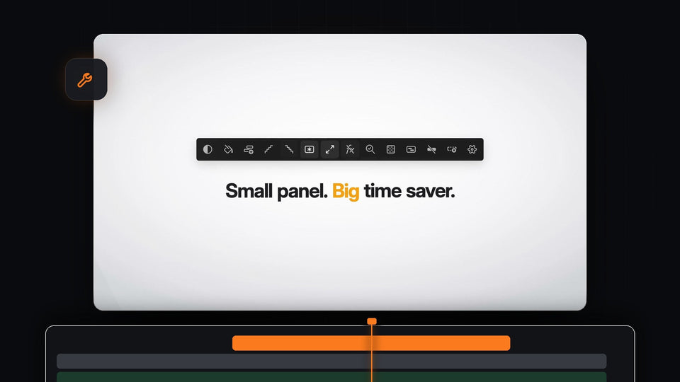 All 13 Mako tools and the Settings gear in one small panel for Premiere Pro