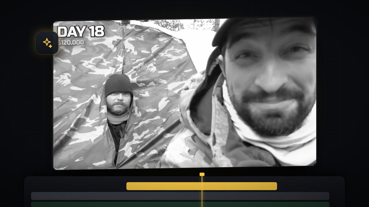 Black and white flashback frame in Premiere Pro with the Lumetri Color panel open beside the Program Monitor