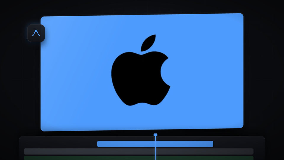 Black icon on a blue background in the Premiere Pro Program Monitor, used for the floating icon effect