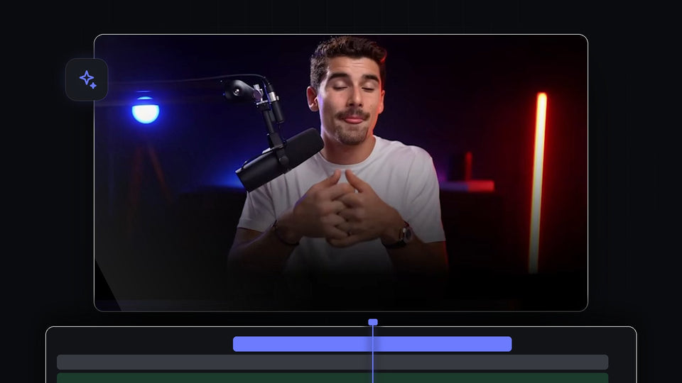 Man in a white t-shirt with a soft black gradient overlay fading in from the bottom of the frame in Premiere Pro
