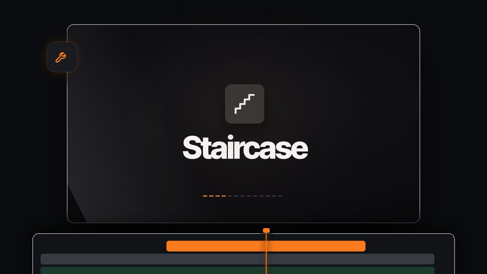 The Mako Staircase tool for Premiere Pro: the staircase button icon and name on a dark background