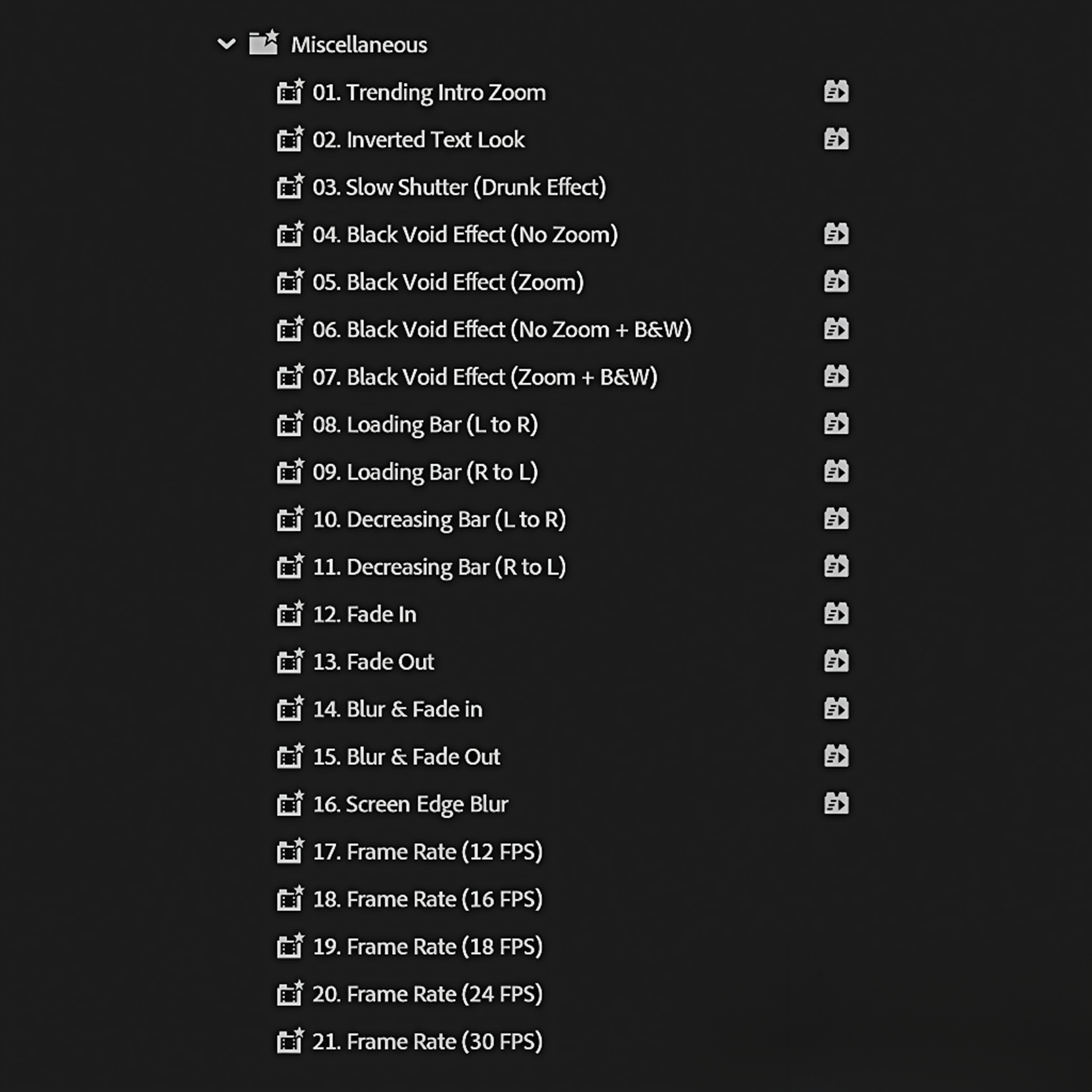 Ultimate Premiere Pro Presets Pack