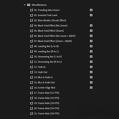 Ultimate Premiere Pro Preset Pack