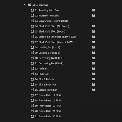 Ultimate Premiere Pro Presets Pack