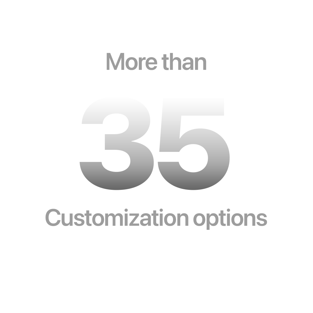 Every detail, your call.