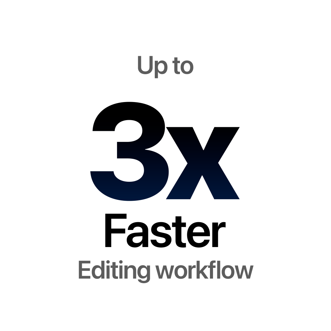 Edit faster. Deliver sooner.