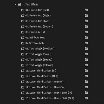 Ultimate Premiere Pro Preset Pack