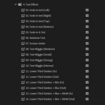 Ultimate Premiere Pro Presets Pack