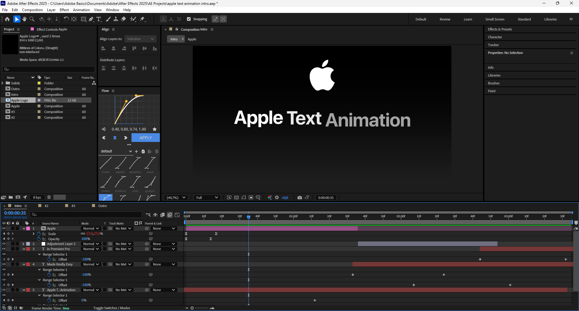 Apple Text Animation