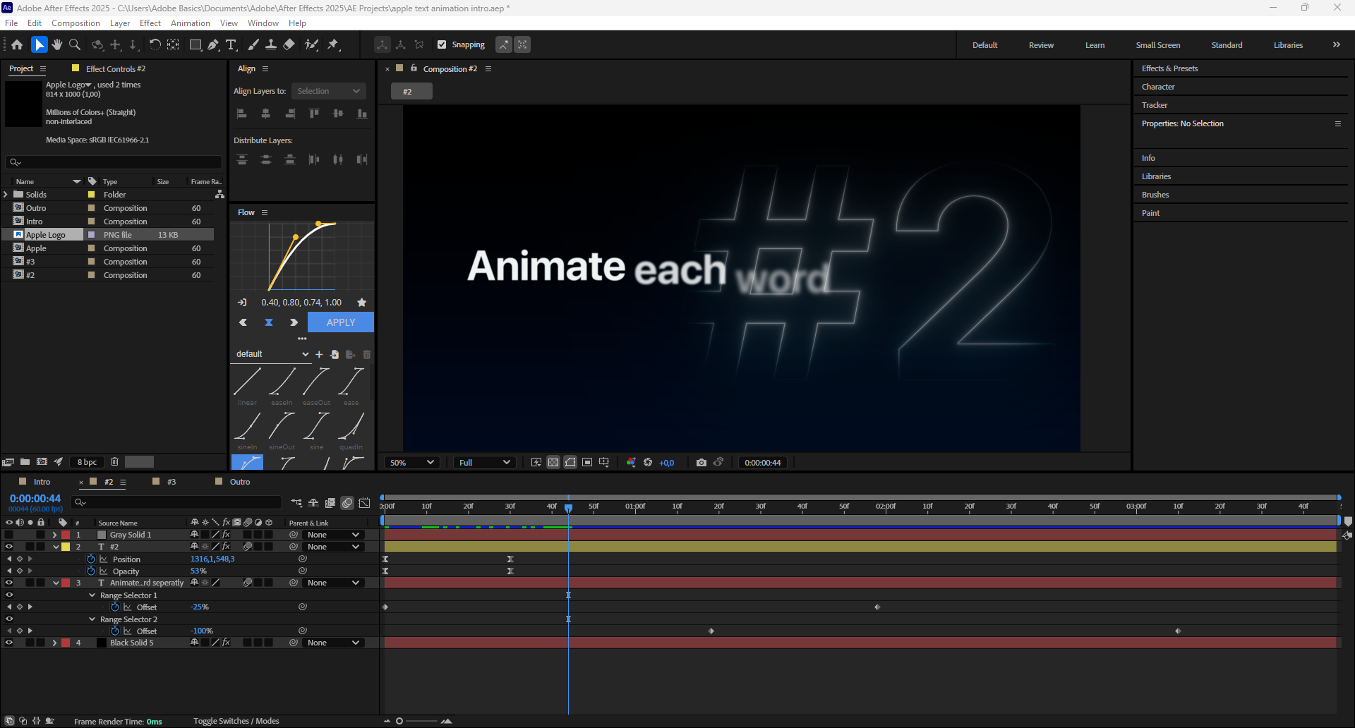 Apple Text Animation