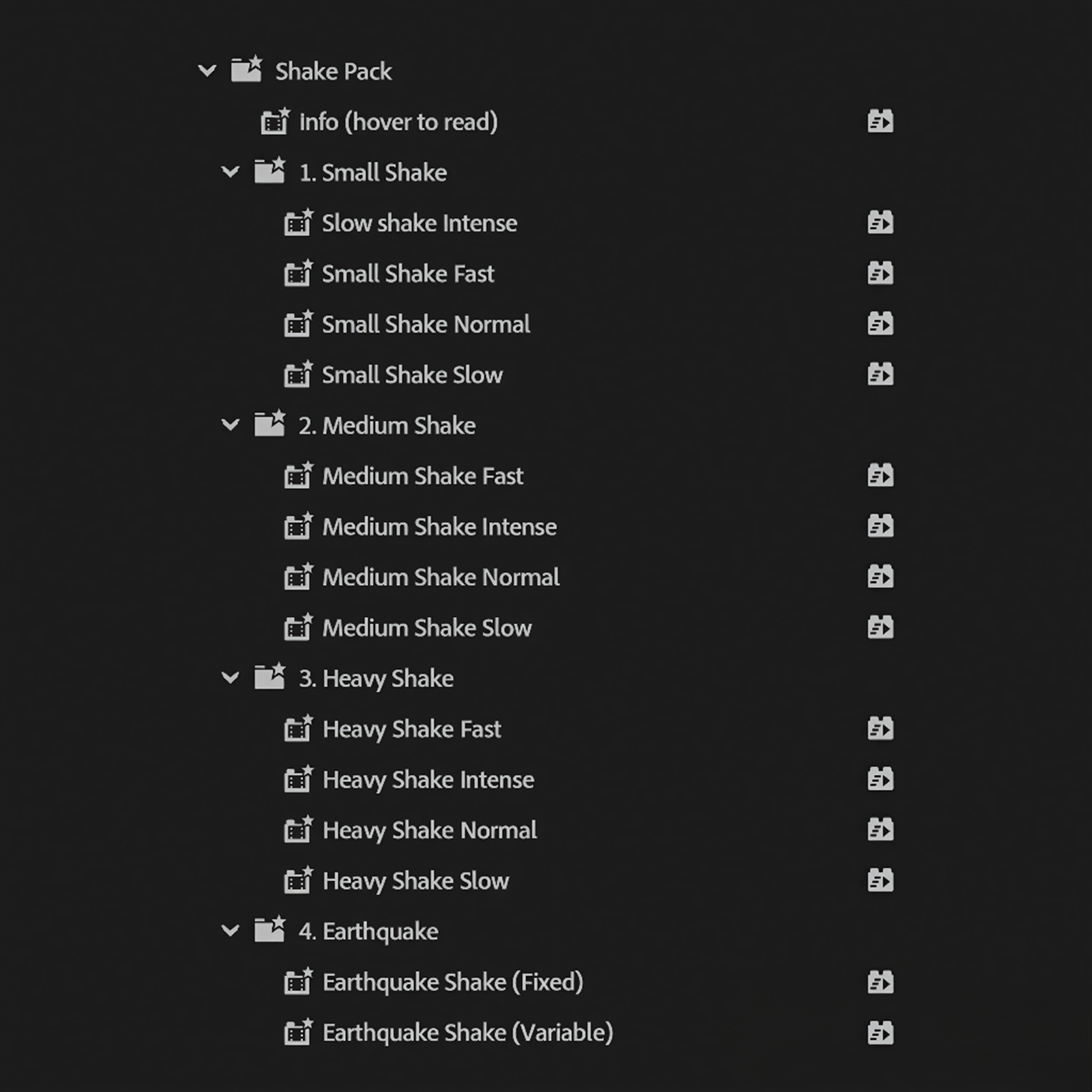 Premiere Pro Screen Shake Pack