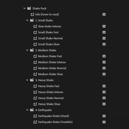Premiere Pro Screen Shake Pack