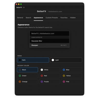 BetterFX – All Your Effects. One Shortcut.