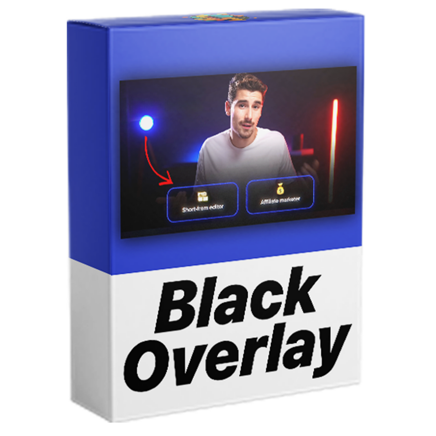 Black image overlay