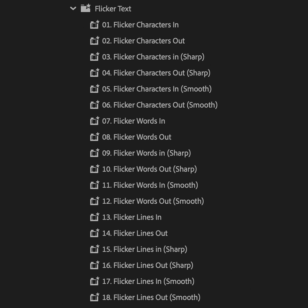 Ultimate Text Preset Pack