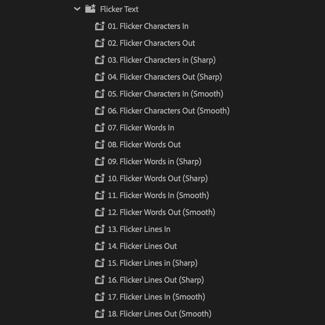 Ultimate Text Preset Pack