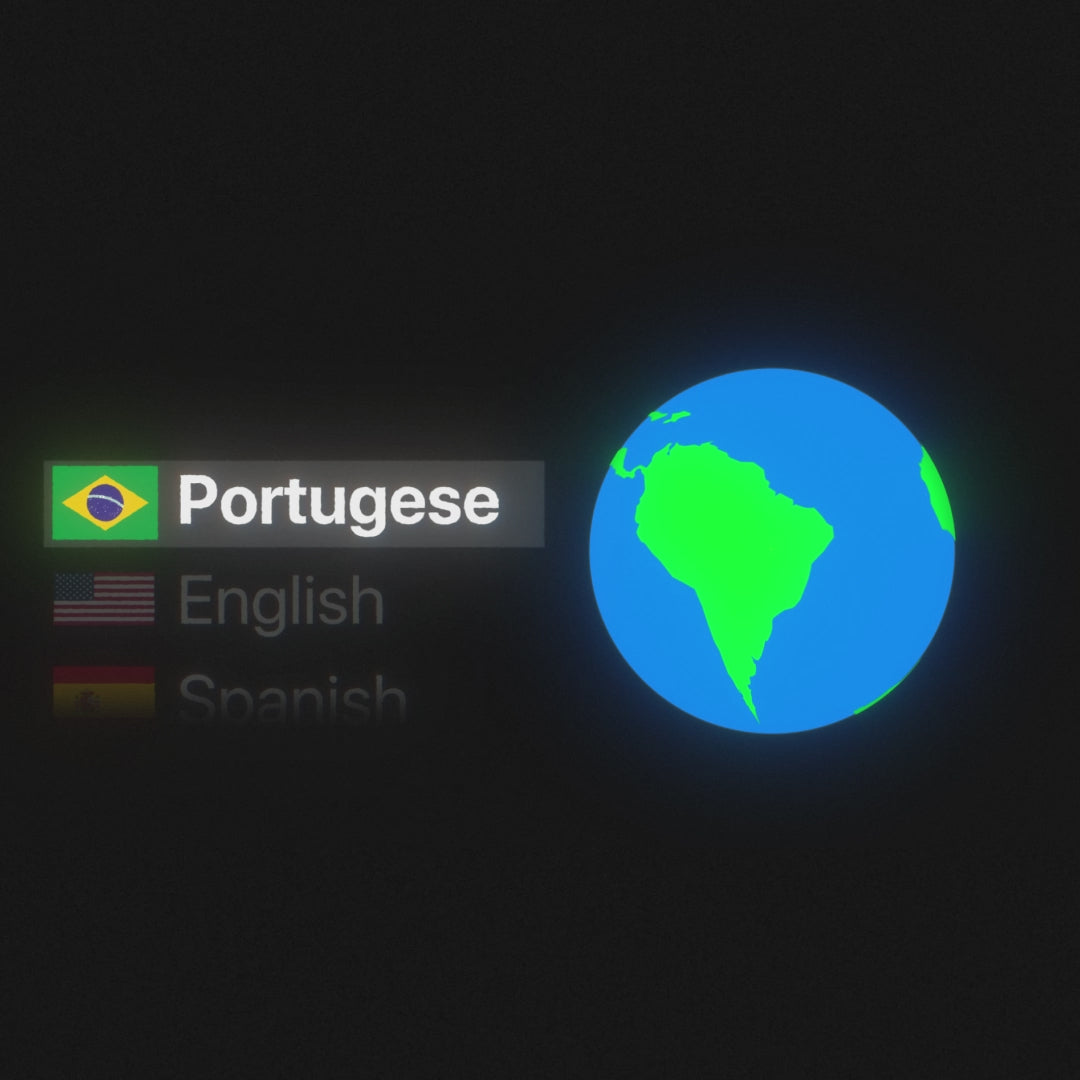 Cargar video: Advanced language selector globe