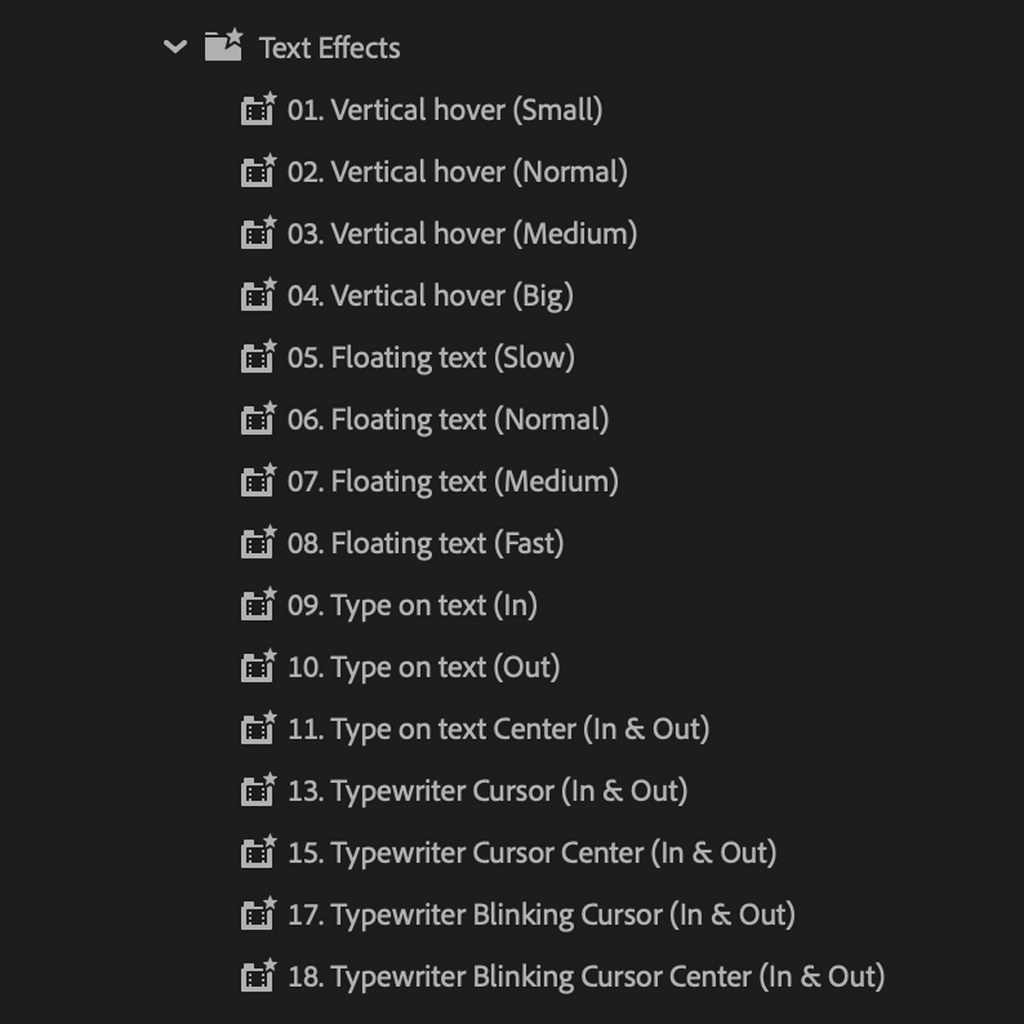 Ultimate Text Preset Pack