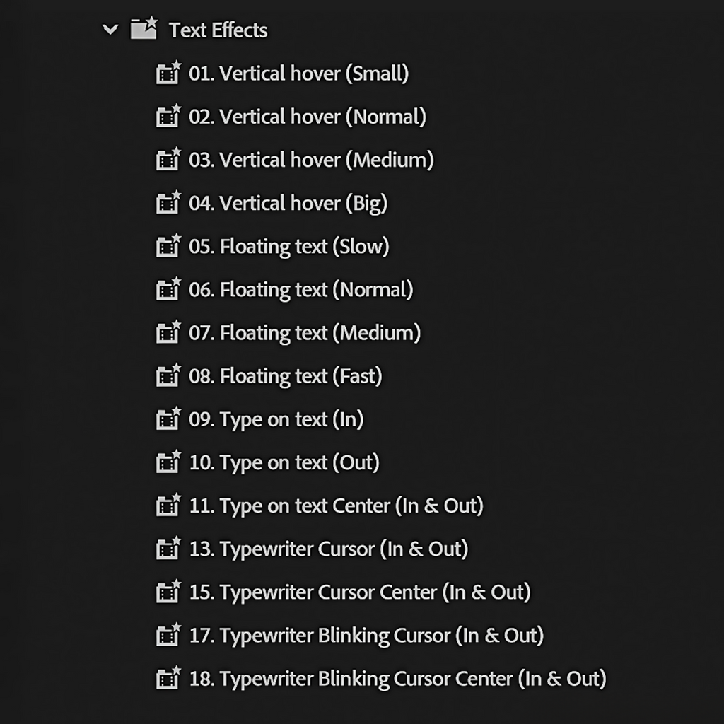 Ultimate Text Preset Pack