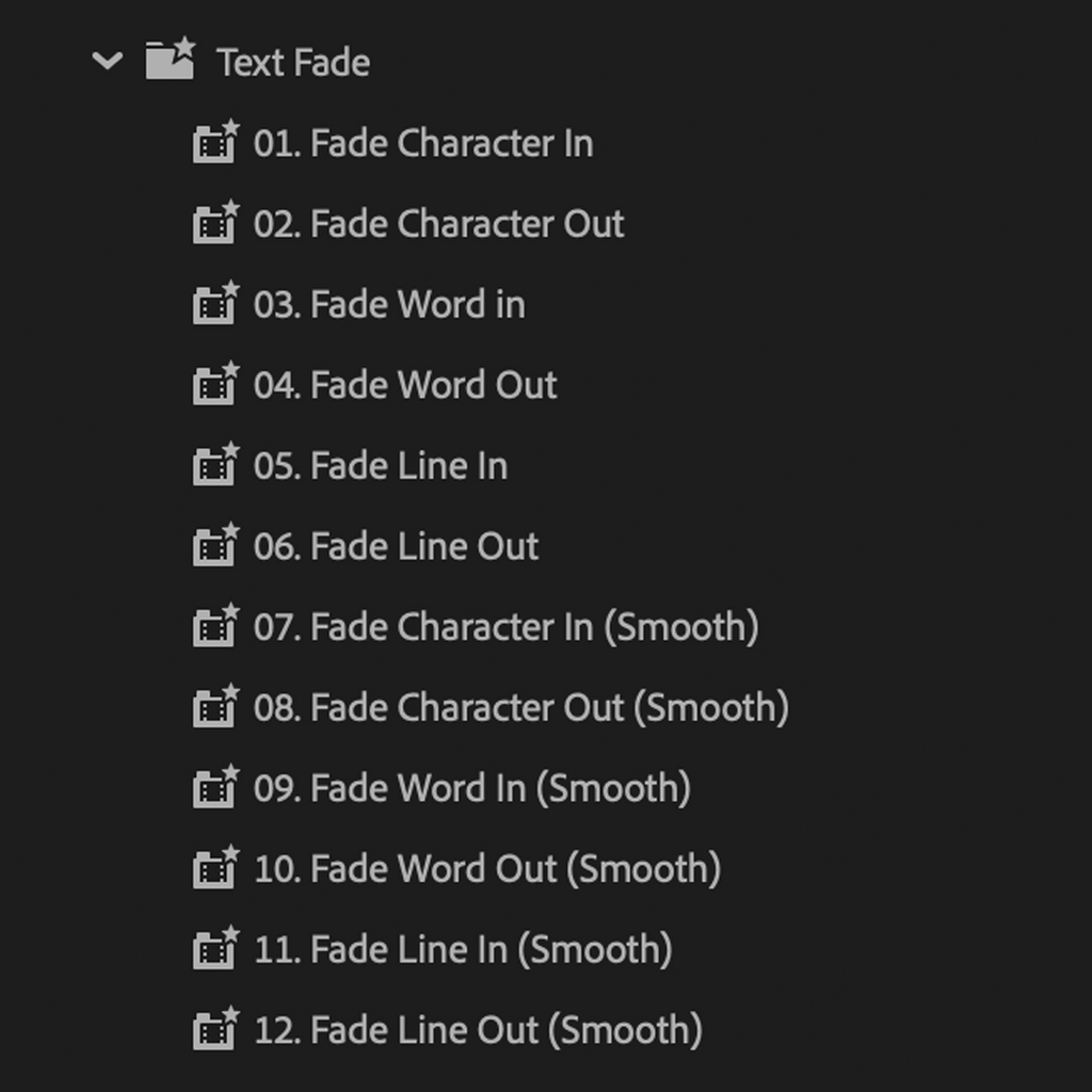 Ultimate Text Preset Pack