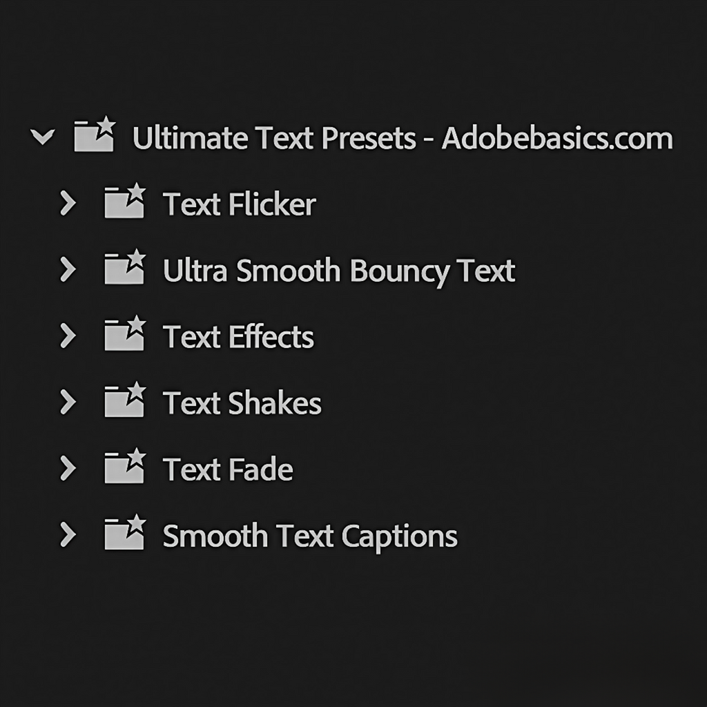 Ultimate Text Preset Pack