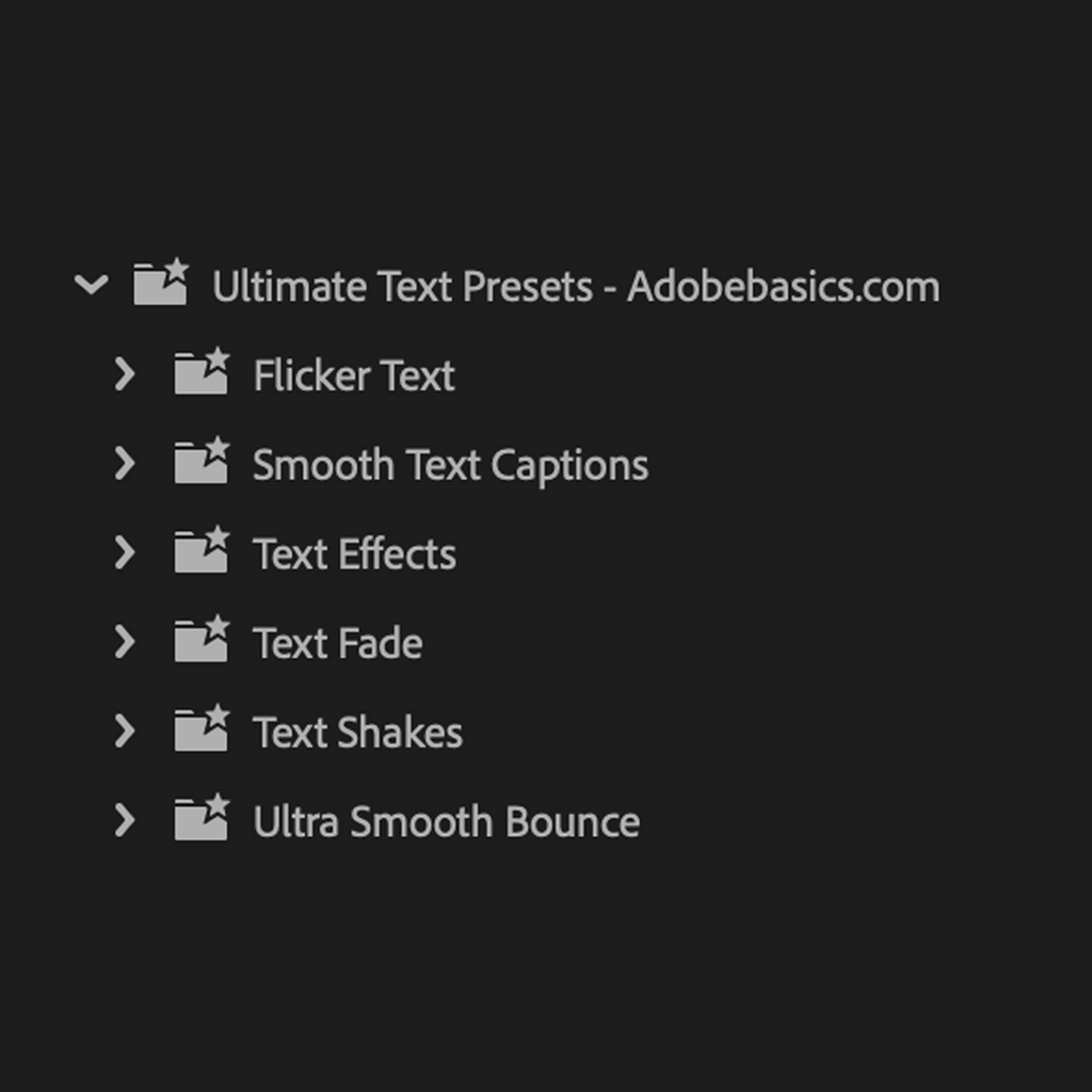 Ultimate Text Preset Pack