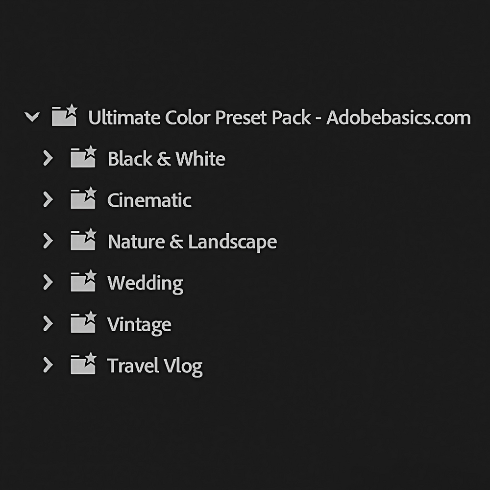 Prest Color Advanced Color Presets Pack – Adobe Basics