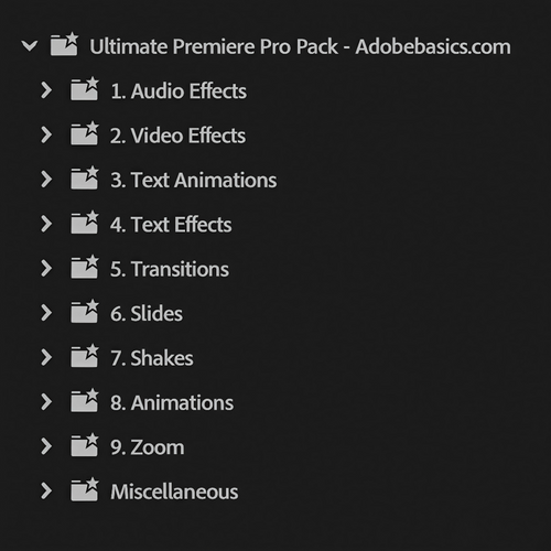 Ultimate Premiere Pro Presets Pack