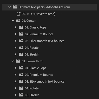 Ultimate Text Preset Pack